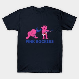 Pink Rockers Bear Punk Rockers Air Guitar Union Jack Flag T-Shirt